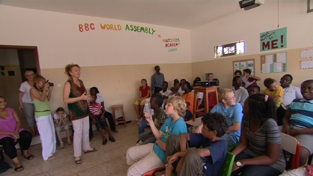 Multikids Academy in Ghana gets ready for their big assembly