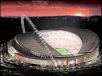 Wembley Stadı için hazırlanan tasarım grafiği 