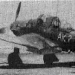 The actual Stuka Dive Bomber that Fred flew in ( note question mark indentification numer) Sidi Haneish Airfield. 213 Sqdn. Egypt 1943