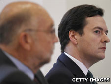 Sir Alan Budd and George Osborne