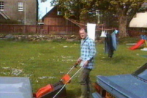 Ian can't see the point of mowing the lawn