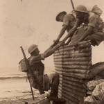 Training on an army assault course, January 1943