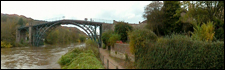 View of the bridge from banks of the River Severn
