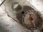 Photograph of a Map and Compass