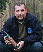 Tony Whitehead with feeder