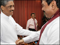Sarath Fonseka and Mahinda Rajapaksha 