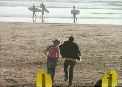 Colin and Edith at the beach