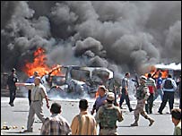 Bir saldırı sonrası Bağdat