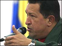 O presidente Hugo Chávez em fotografia de arquivo