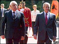 صدر بش اور البانیہ کے وزیراعظم سالی بریشا