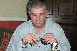 John Green tying a Grayling Witch