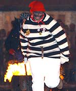 Running with the burning barrels of tar