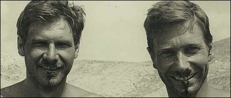 Harrison Ford and Vic Armstrong 