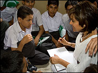 Satnam Rana in Pakistan - close school