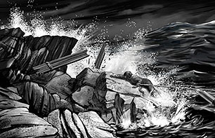 A' tighinn air tìr le ropa 