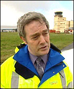 Ray Downward at Liverpool airport