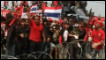Manifestantes na Tailândia