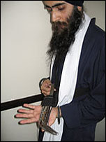 Sikh man with a Kirpan