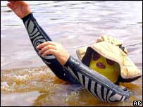 O esloveno Martin Strel neste sábado