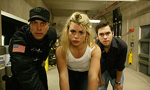Billie Piper and Bruno Langley (right)