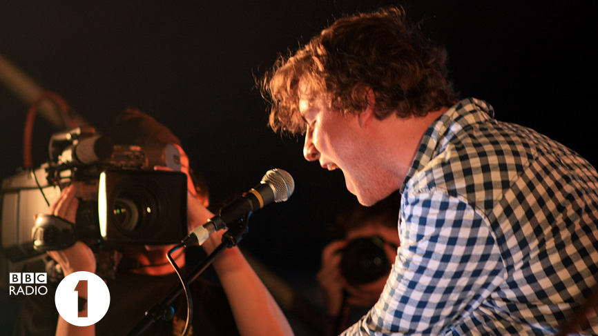 Pegasus Bridge from Stoke open the BBC Introducing tent on the first day of Radio 1's Big Weekend