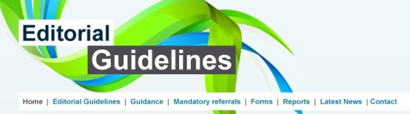 BBC editorial guidelines website banner