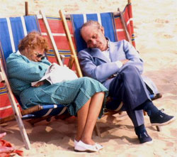Fast asleep on the beach