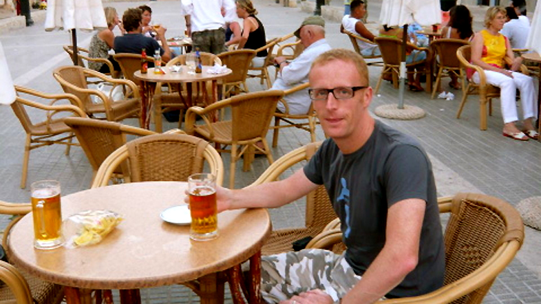 Bryan Burnett in a Cafe