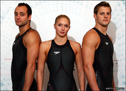 James Goddard, Caitlin McClatchley and Liam Tancock