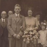 Phil and Reta Vaughan on their Wedding Day - 27 July 1940