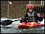 Sam takes to the water in his kayak