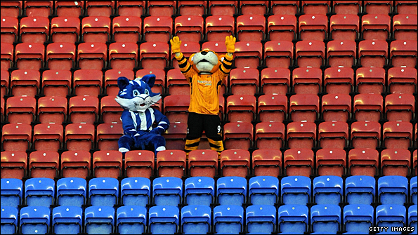 Mascots at Wigan Athletic v Hull City