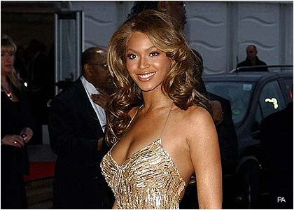 Beyonce arriving at the Brit Awards