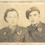 My father on the right with one of his comrades. This was taken after the Battle of Arnhem as he is wearing his Paratrooper badge and combat wreath.