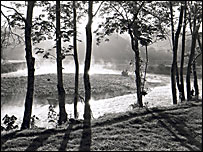 Early morning mist on River Torridge, Dolton, 1980