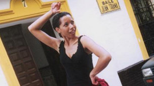 A typical Spanish flamenco dancer
