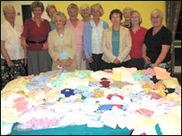 The Eden Valley Districts Women’s Institutes, took the challenge and knitted a huge array of babie's clothes for Bonnie Babies 