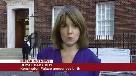 BBC News announces the birth of HRH Prince George