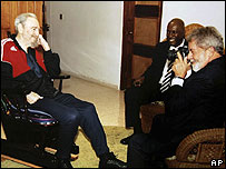 Fidel Castro e Lula se reúnem em Cuba