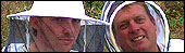 JG and Kev in their fetching beekeeping garb!