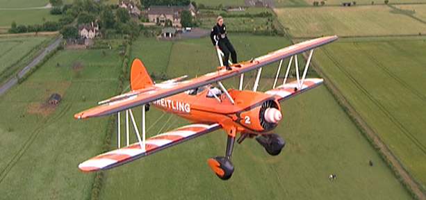 Naomi Wilkinson wing walking