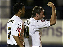 Steve Howard celebrates