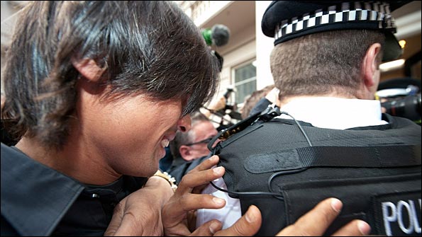 Mohammad Amir at the Pakistan High Commission, London, 2 September 2010