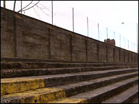 Crusaders football stadium wall