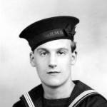 John Darlington Bruce as a raw recruit in March 1943; this is his first picture in uniform.