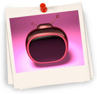 Retro pink television