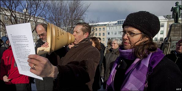 Critics of Icesave deal, Reykjavik, 3 Mar 10