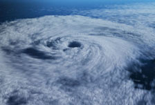 A satellite view of a superstorm