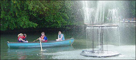 On the lake at Platt Fields Park