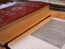 Wolf Hall book and Amazon Kindle